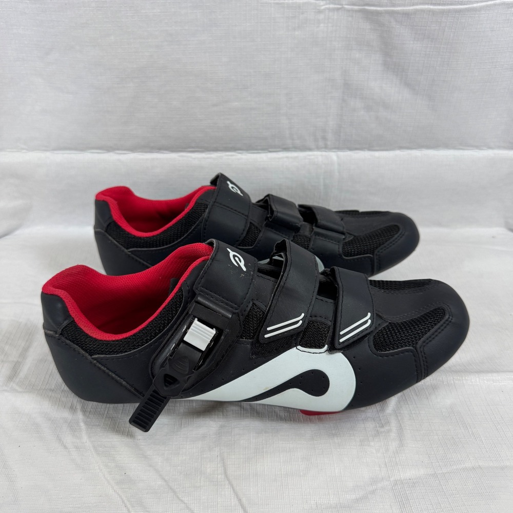 Peloton Cycling Shoes Black Red White PL-SH-02 Size 43 Women 11 - Picture 2 of 7